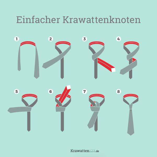 einfache Krawatteknoten