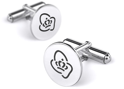 gepersonaliseerde manchetknopen met logo
