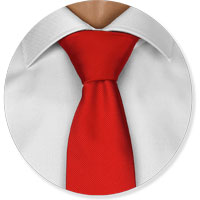 Einfache Krawattenknoten (Four-in-Hand)