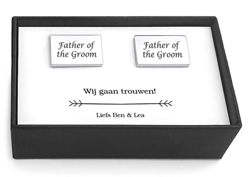 manchetknopen vader van de bruidegom manchetknopen father of the groom huwelijk