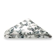 Einstecktuch grau Blumen