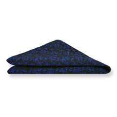 Einstecktuch schwarz blau Blumen
