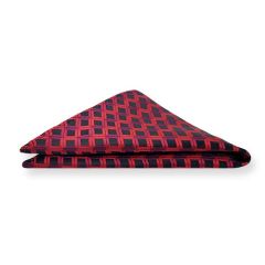 Einstecktuch schwarz rot Motiv