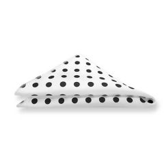 Einstecktuch weiss polka dot ExvE