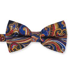 Fliege blau rot cognac