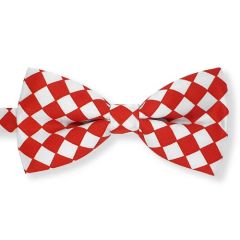 Fliege rot weiß kariert