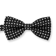 schwarze Fliege mit Poka Dots