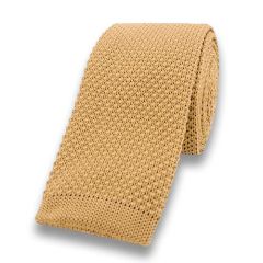 gestrickte Krawatte hellgold