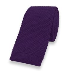 gestrickte Krawatte dunkelviolett einfarbig