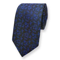 Krawatte blau schwarz Blumen