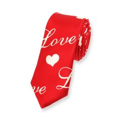 Krawatte rot liebe schmal