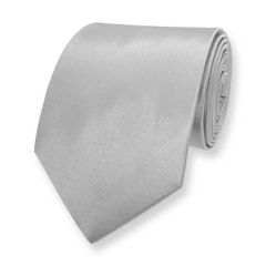 Krawatte silber einfarbig
