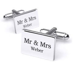 Manschettenknöpfe Bräutigam Mr & Mrs