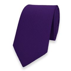 schmale Krawatte dunkelviolett 6cm