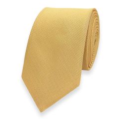schmale Krawatte hellgold 6cm