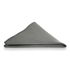 Einstecktuch silber schwarz kariert