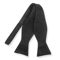 ungebundene Fliege schwarz Paisley
