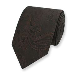 Krawatte Paisley braun