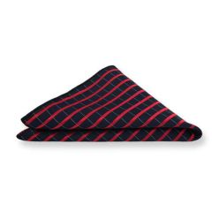 Einstecktuch dunkelblau rot streifen