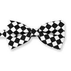 karierte Fliege in schwarz weiß