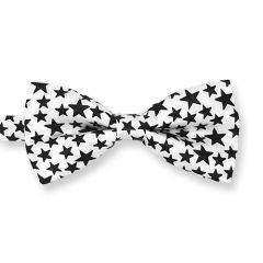 Fliege weiß schwarz Sternen