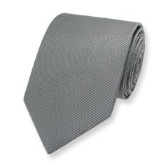 Seiden Krawatte silber grau