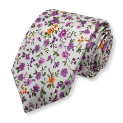 Krawatte violette Blumen