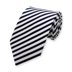 Krawatte gestreift schmal marineblau weiß