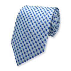 Krawatte kariert blau weiß