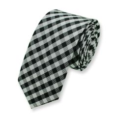Krawatte schwarz weiß kariert