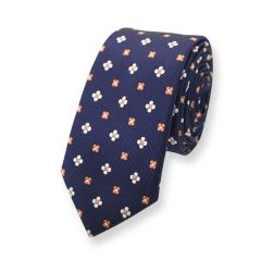Krawatte dunkelblau Blumen Print