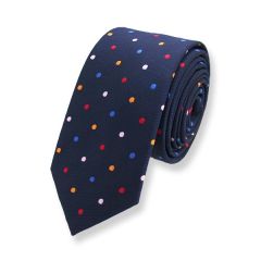 Krawatte dunkelblau gepunktet