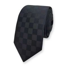 Krawatte schwarz kariert schmale