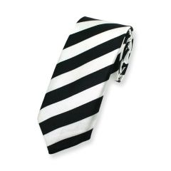Krawatte schwarz weiß gestreift schmal