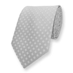 Krawatte Silber Kariert