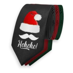 Krawatte Weihnachten schwarz hohoho