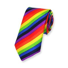 Krawatte regenbogen schmal einfarbig