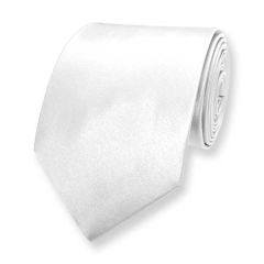 Krawatte weiß einfarbig