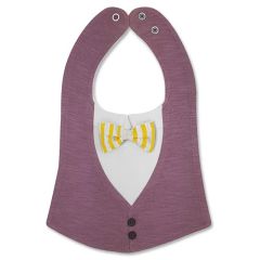 Lätzchen mit Fliege altrosa