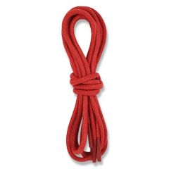 Schnürsenkel rot gewachst rund