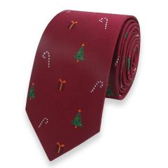 Weihnachtskrawatte Bordeaux