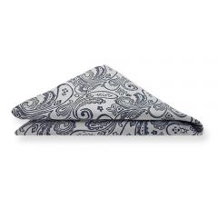 Einstecktuch weiß graphit Paisley