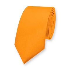 Krawatte neon orange schmal einfarbig