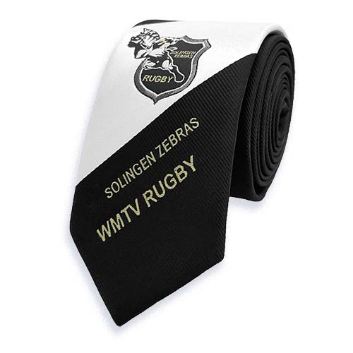 stropdas zwart wit met logo ontwerp