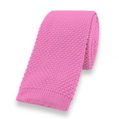 gestrickte Krawatte rosa einfarbig