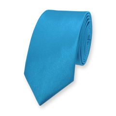 Krawatte himmelblau schmal einfarbig