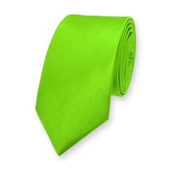 Krawatte neon grün schmal einfarbig